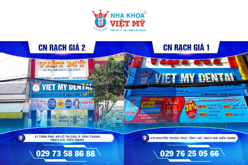 chi nhánh chỉnh nha niềng răng giá rẻ tại rạch giá