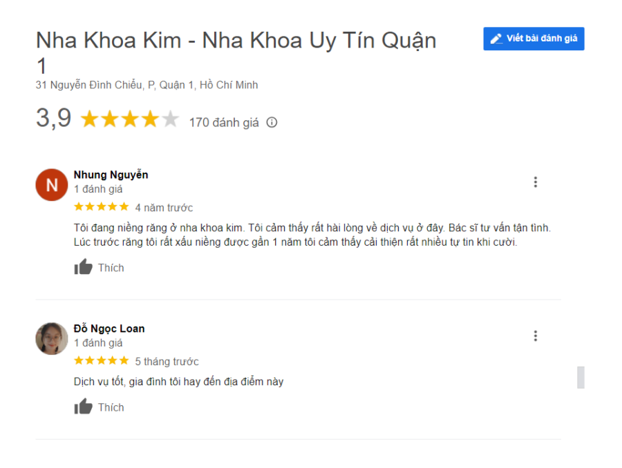 đánh giá niềng răng uy tín tại nhà khoa kim