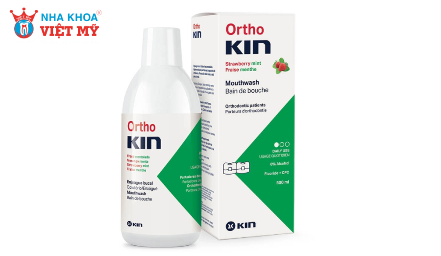 Ortho Kin có xuất xứ Tây Ban Nha giúp làm sạch mảng bám và bảo vệ nướu