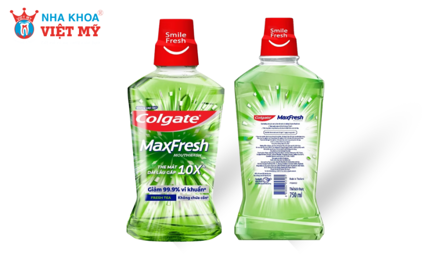 Colgate Plax Fresh Tea được chiết xuất từ trà xanh giúp khoang miệng sạch thoáng và hơi thở thơm mát dài lâu